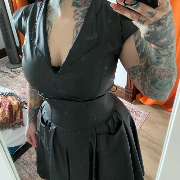 Artifice Clothinf PVC matte black dress. Medium/large. Comes with corset belt! - Picture 4 of 15